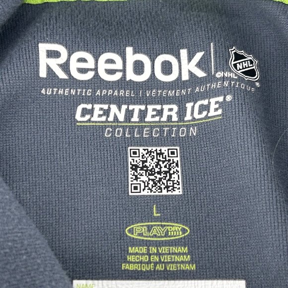 Men's Reebok Center Ice Pullover Fleece Hoodie Gray L Pittsburgh Penguins NHL‎ - Picture 3 of 11